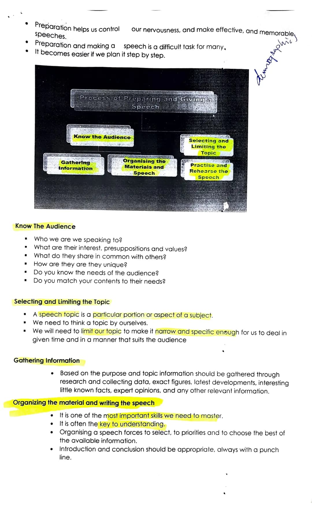 NOTES ON PUBLIC SPEAKING
Public speaking
• involves speaking to a group of people with the purpose of influencing, convincing,
educating and