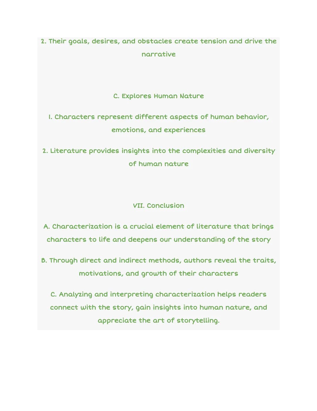 Characterization in Literature
ACT I
KILLS
ACT II
SKILLS
I. Introduction
H
D
….
A. Definition of Characterization
ACT III
1. The process by 