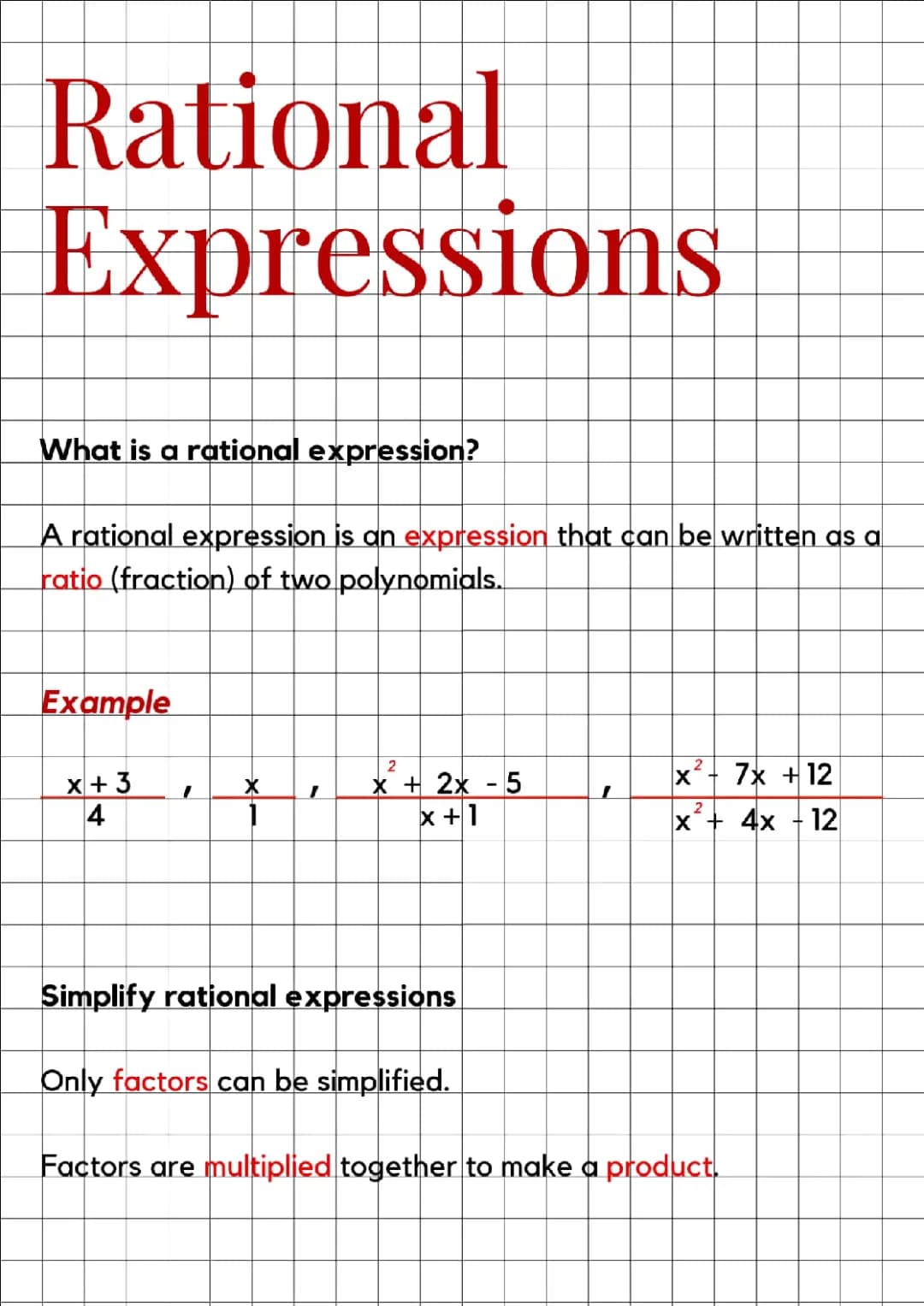 Rational Expressions 