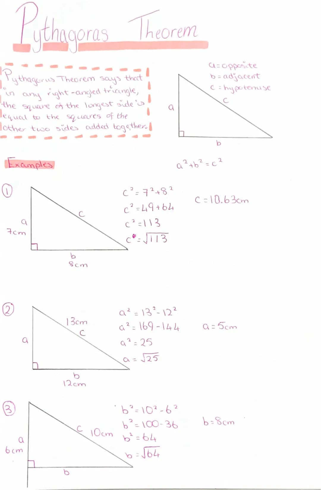 Pythagorean Theorem Fun: Solve Examples with Answers and Step-by-Step Help