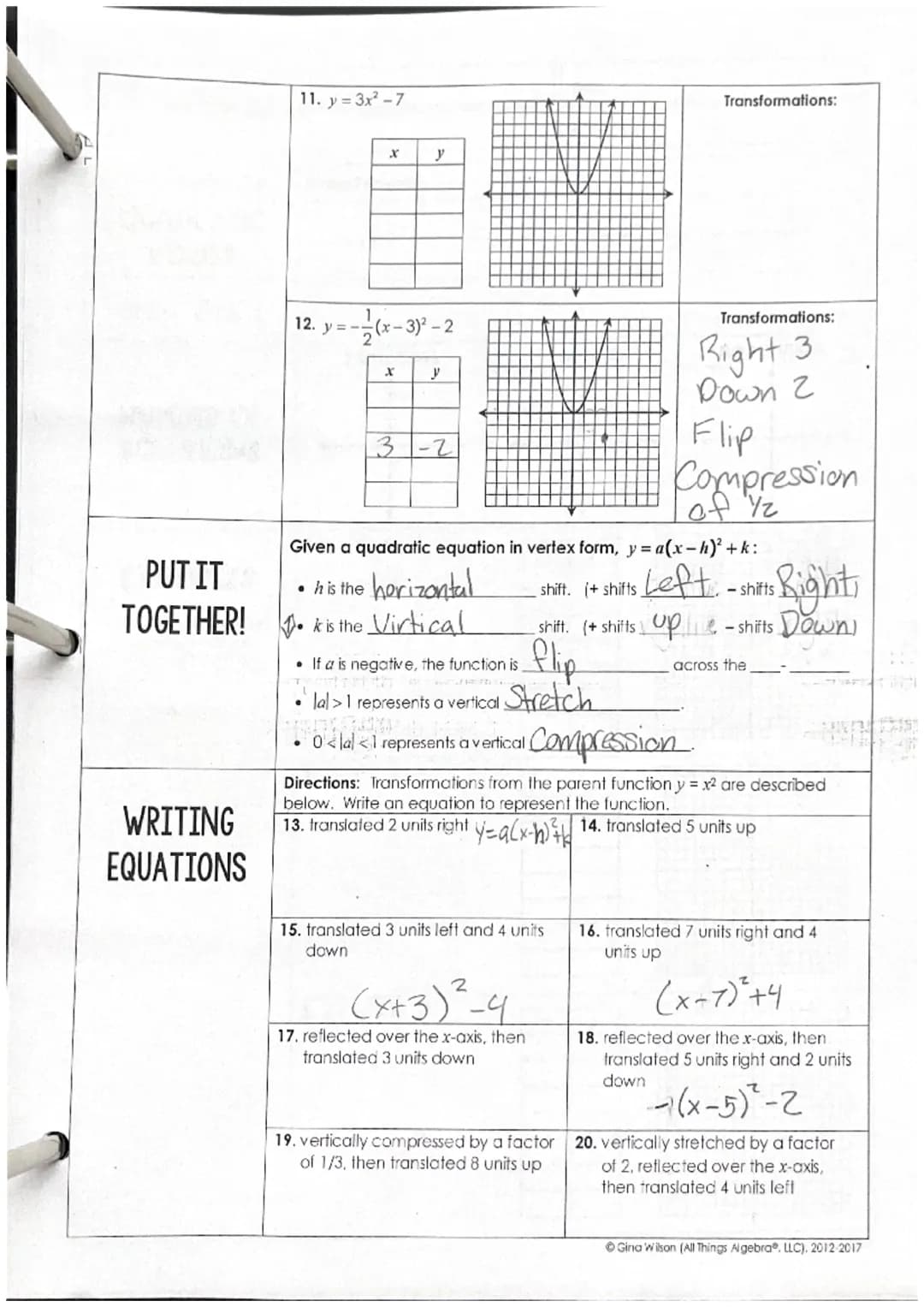 Name:
Topic:
Main Ideas/Questions
Steps to Graph a
QUADRATIC
EQUATION
EXAMPLES
X=-b
га
Notes/Examples
Find the axis of symmetry.
Axis of Sym