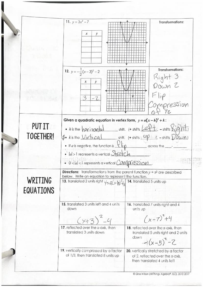 Name:
Topic:
Main Ideas/Questions
Steps to Graph a
QUADRATIC
EQUATION
EXAMPLES
X=-b
га
Notes/Examples
Find the axis of symmetry.
Axis of Sym