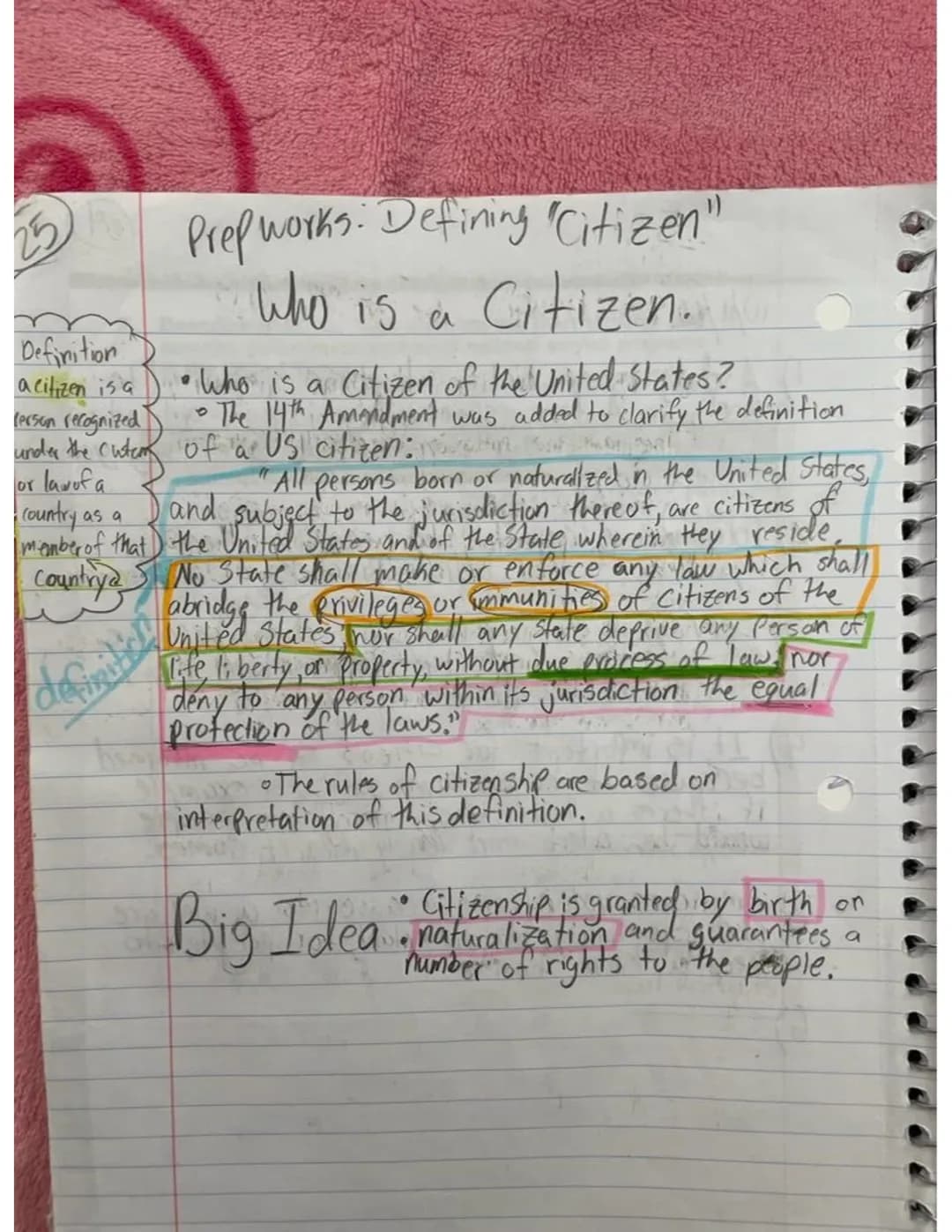 25
Prefworks: Defining Citizen"
who is a Citizen.kom
Definition
9
a citizen is a Who is a Citizen of the United States?
Person recognized
• 