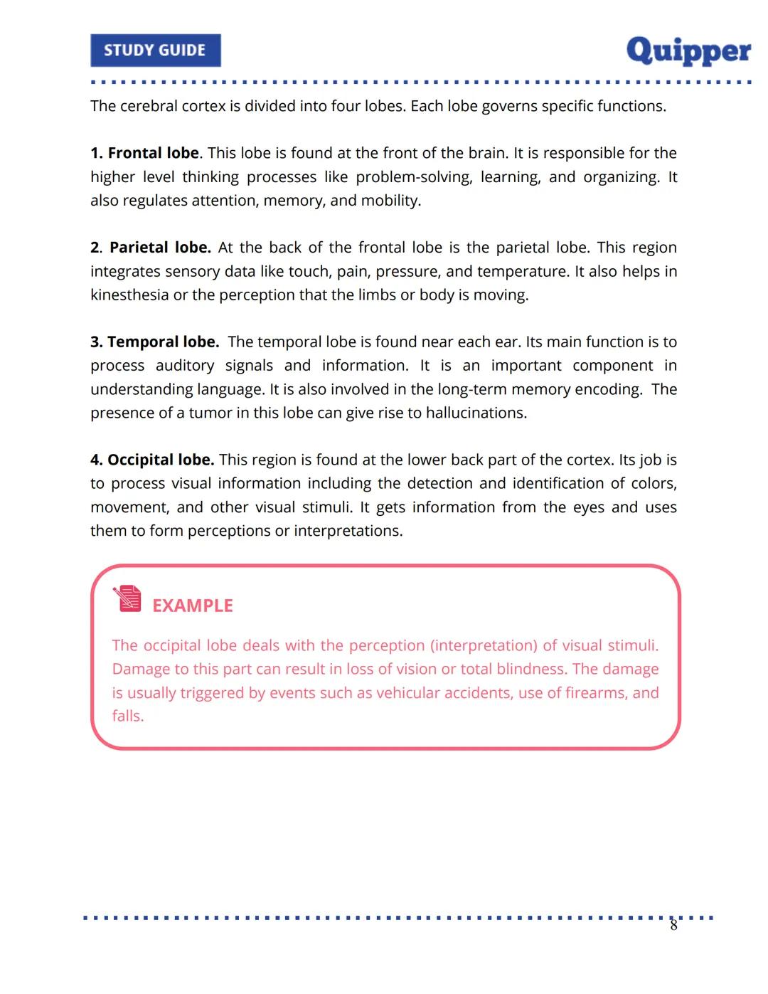 STUDY GUIDE
Quipper
UNIT 6: Developing Efficient Learning
Table of Contents
Introduction
Lesson 1: Brain Power
Jump Start
Learn about It!
Ch