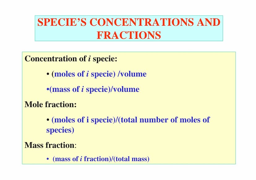 STOICHIOMETRY OF
COMBUSTION FUNDAMENTALS: moles and
kilomoles
Atomic unit mass:
1/12 12°C
1.66 10-27 kg
Atoms and molecules mass is defined 