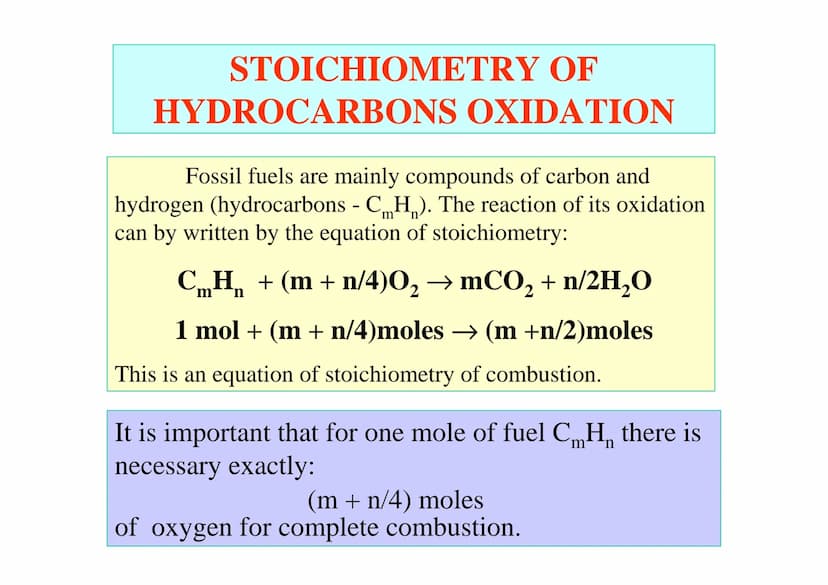STOICHIOMETRY OF
COMBUSTION FUNDAMENTALS: moles and
kilomoles
Atomic unit mass:
1/12 12°C
1.66 10-27 kg
Atoms and molecules mass is defined 
