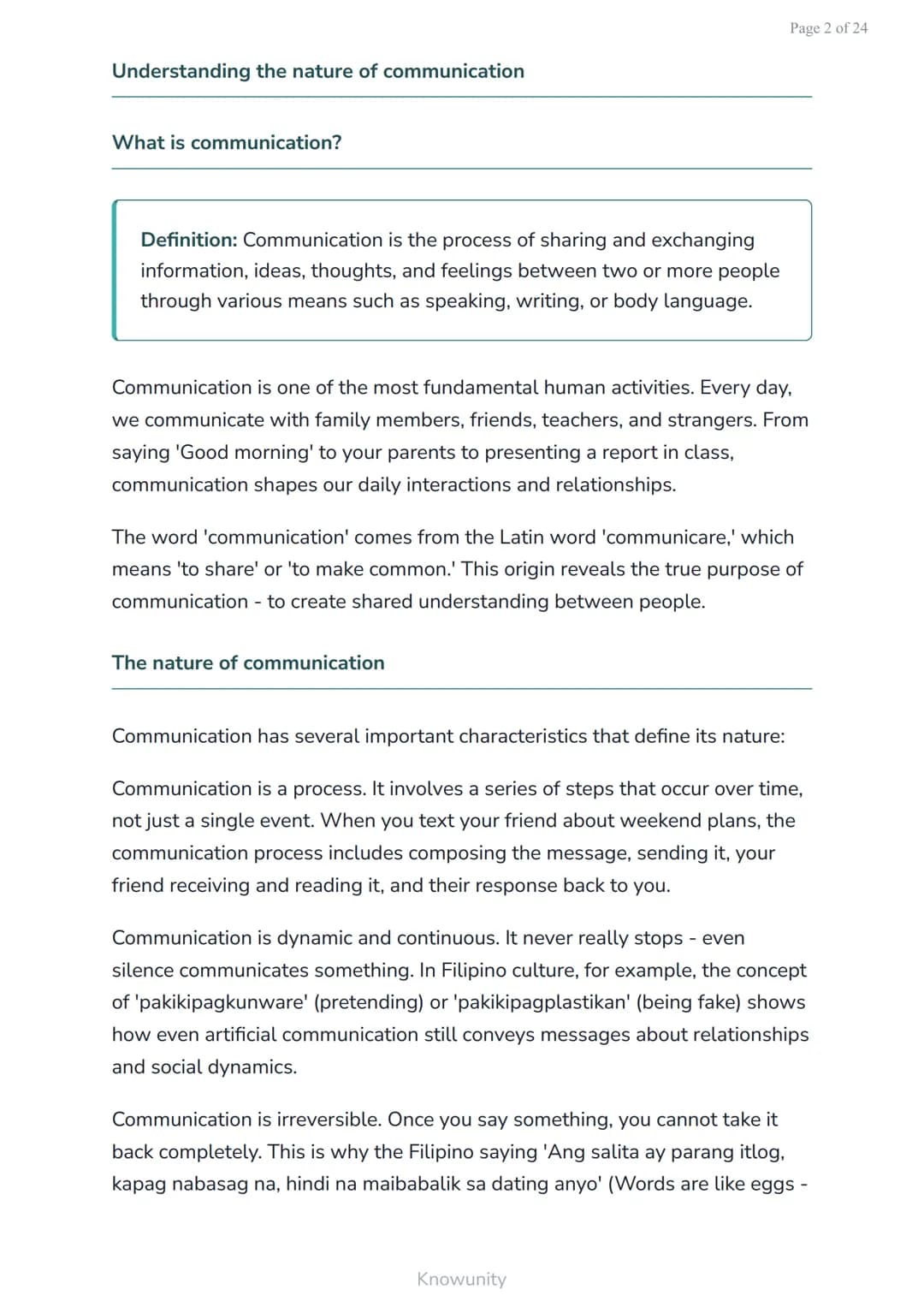 Nature and Elements of Communication: Definition and Process
Understanding communication basics, elements, and the
complete process
What you