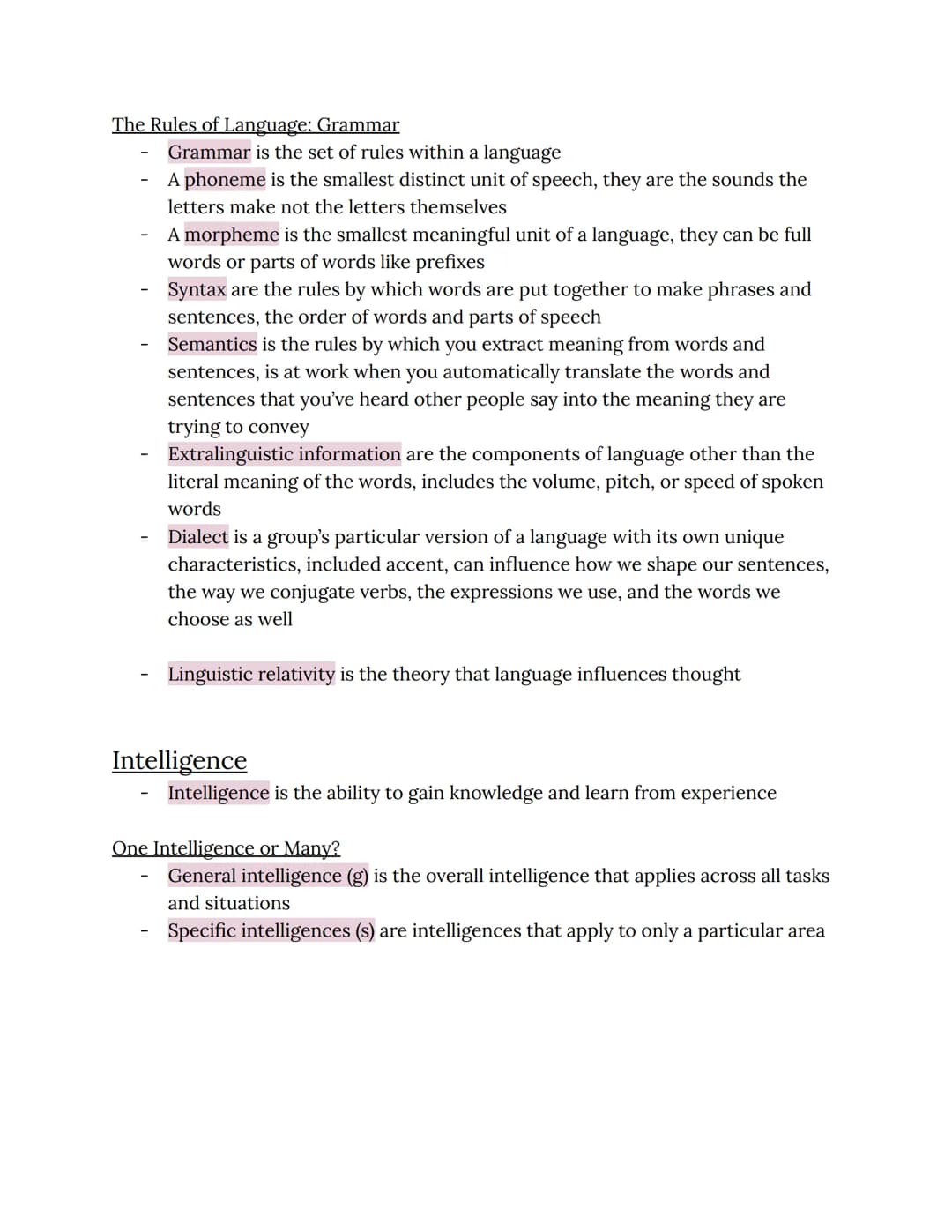 Chapter 7: Cognition, Thinking, Language, and Intelligence
Thinking
Any discussion of thinking has to start with an explanation of the term
