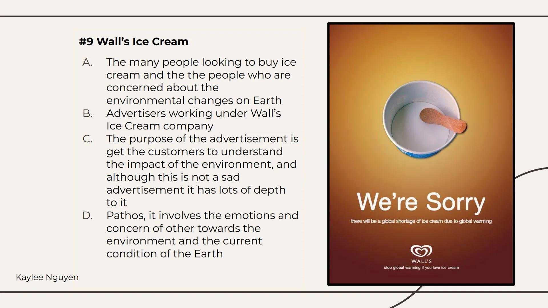 Ethos, Pathos,
Logos Ads. THIS IS AN
AD FOR MEN.
Hire more women in leadership roles. We're all worth it.
Kaylee Nguyen
Profitability
+15%*
