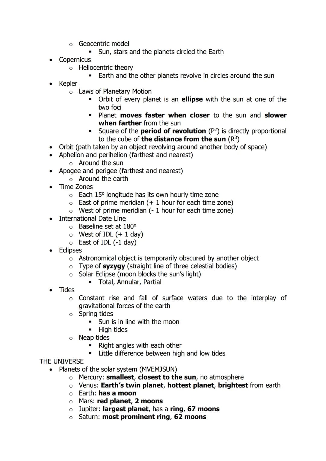 SCIENCE 2 (ENVIRONMENTAL SCIENCE, ASTRONOMY, MOLECULAR AND
CELL BIOLOGY) NOTES
THE ATMOSPHERE
BIOGEOCHEMICAL CYCLES
●
.
Nitrogen (78% and no