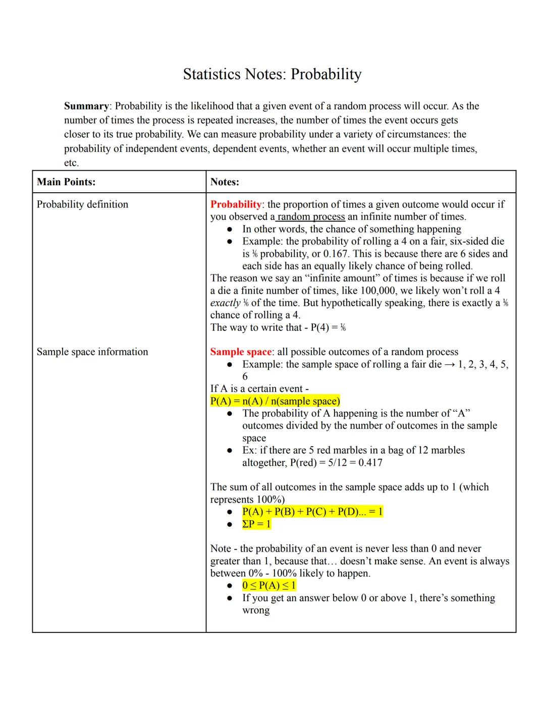 Understanding Probability: Key Concepts and Equations