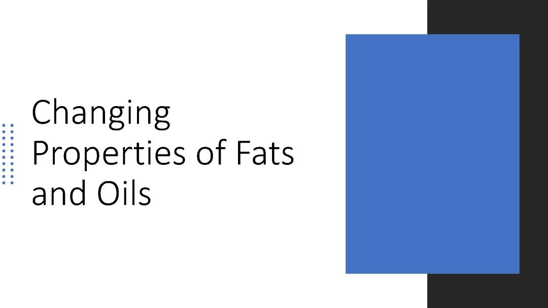 Cooking Fats - the Science