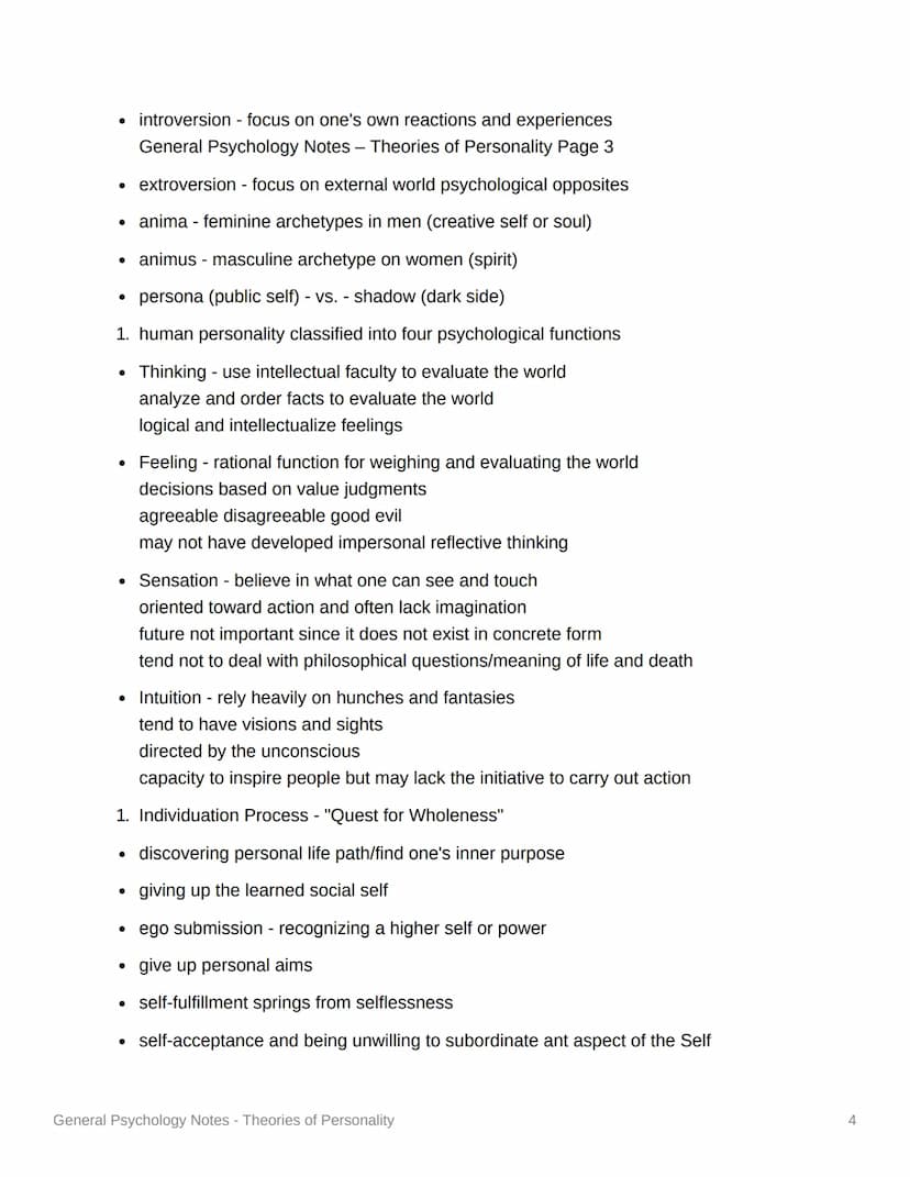 General Psychology
Notes - Theories of Personality
1. Psychodynamic - movement of psychic energy
A. Sigmund Freud (Psychoanalytic)
1. Two In