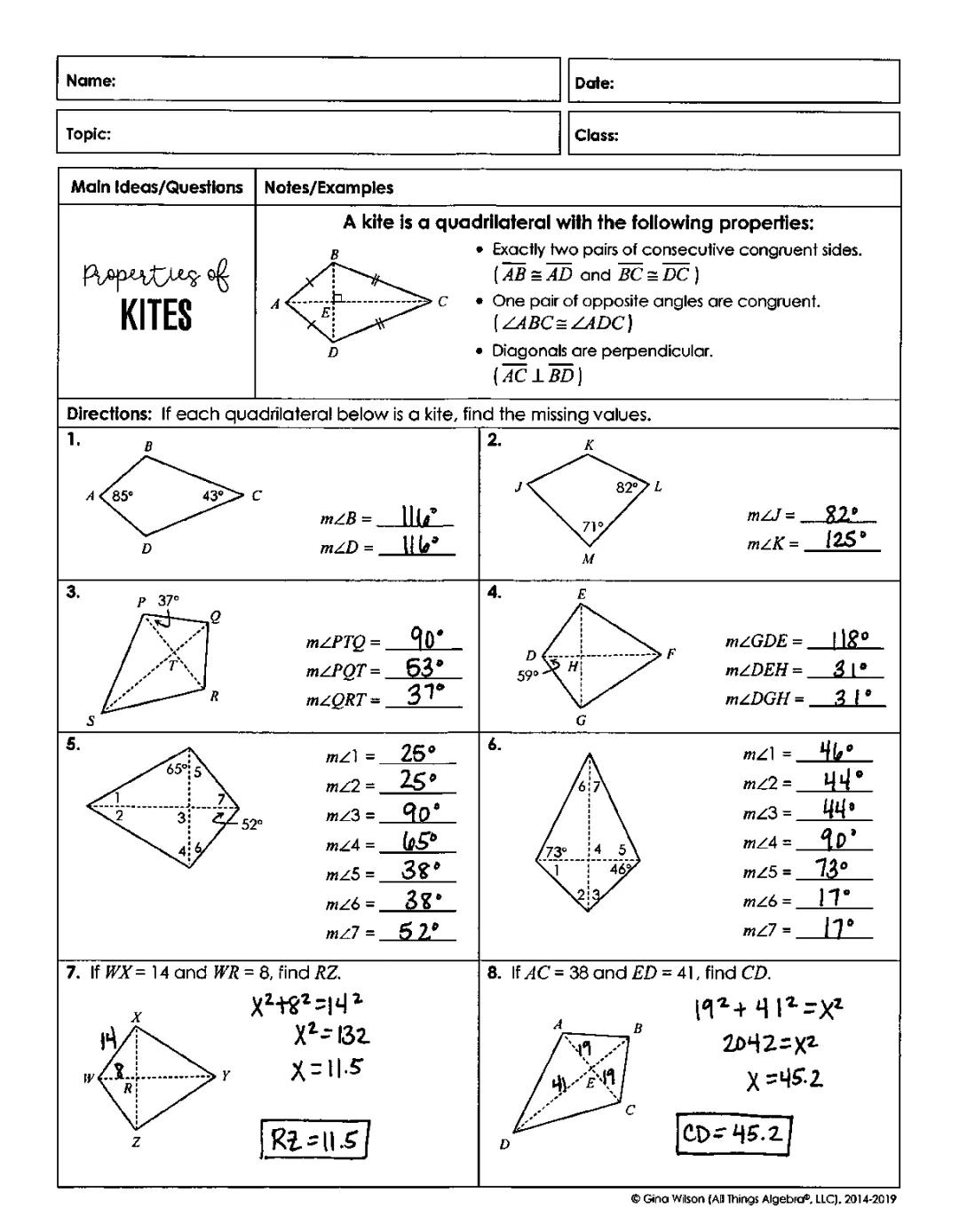 Discovering Types of Quadrilaterals: Kite Properties for Class 9