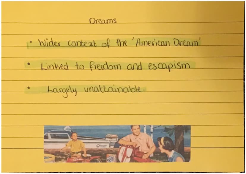 Key theme
Of Mice
and Men Dreams
• Wider context of the 'American Dream'
Linked to freedom and escapism
Largely unattainable. Friendship
Geo