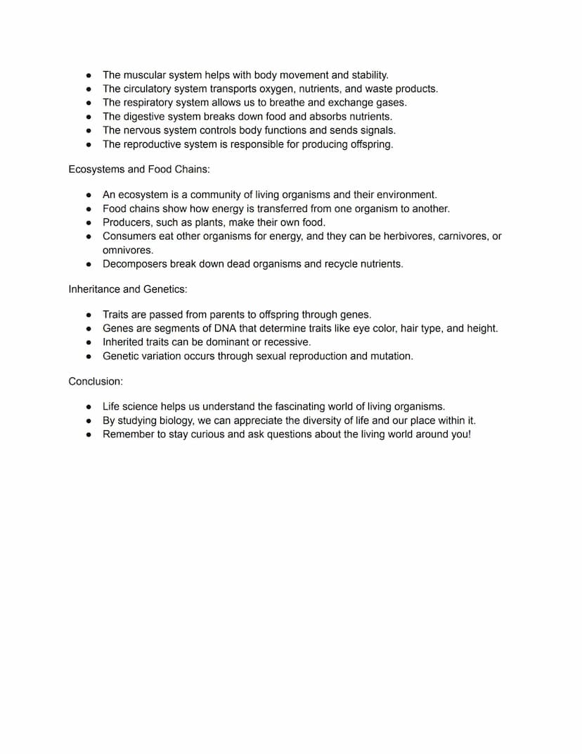 Title: Life Science - Middle School Notes (6th grade in Florida HMH curriculum)
Introduction to Life Science:
●
Cell Structure and Function: