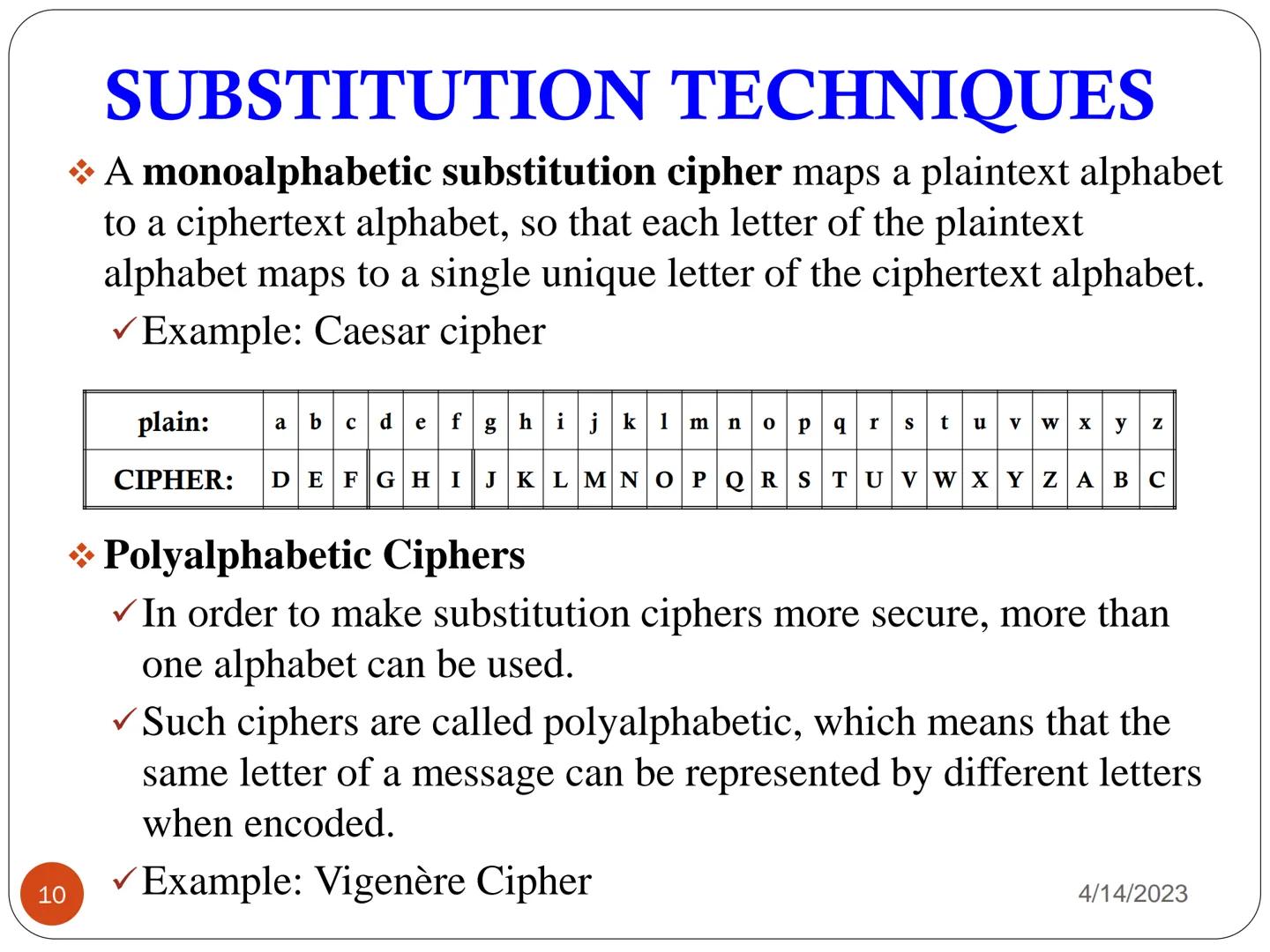 IA 124:

INTRODUCTION TO IT SECURITY

LECTURE 03
PRACTICAL CRYPTOGRAPHY (a)

1

4/14/2023 # CRYPTOGRAPHY
# CONCEPTS # Cryptography

* Crypto