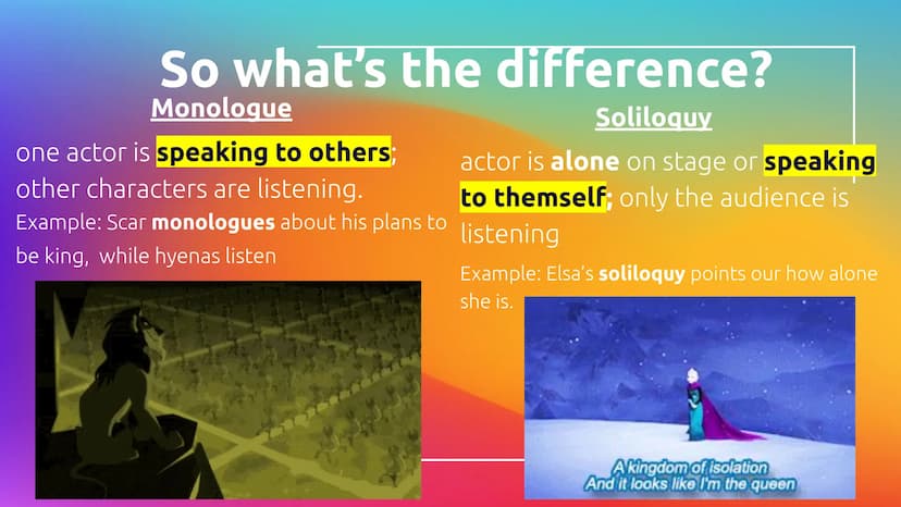 Romeo and Juliet
Terms Act 1 Scene 1 "C
Monologue
a long speech by one actor in a play or
movie, or as part of a theatrical or
broadcast pro