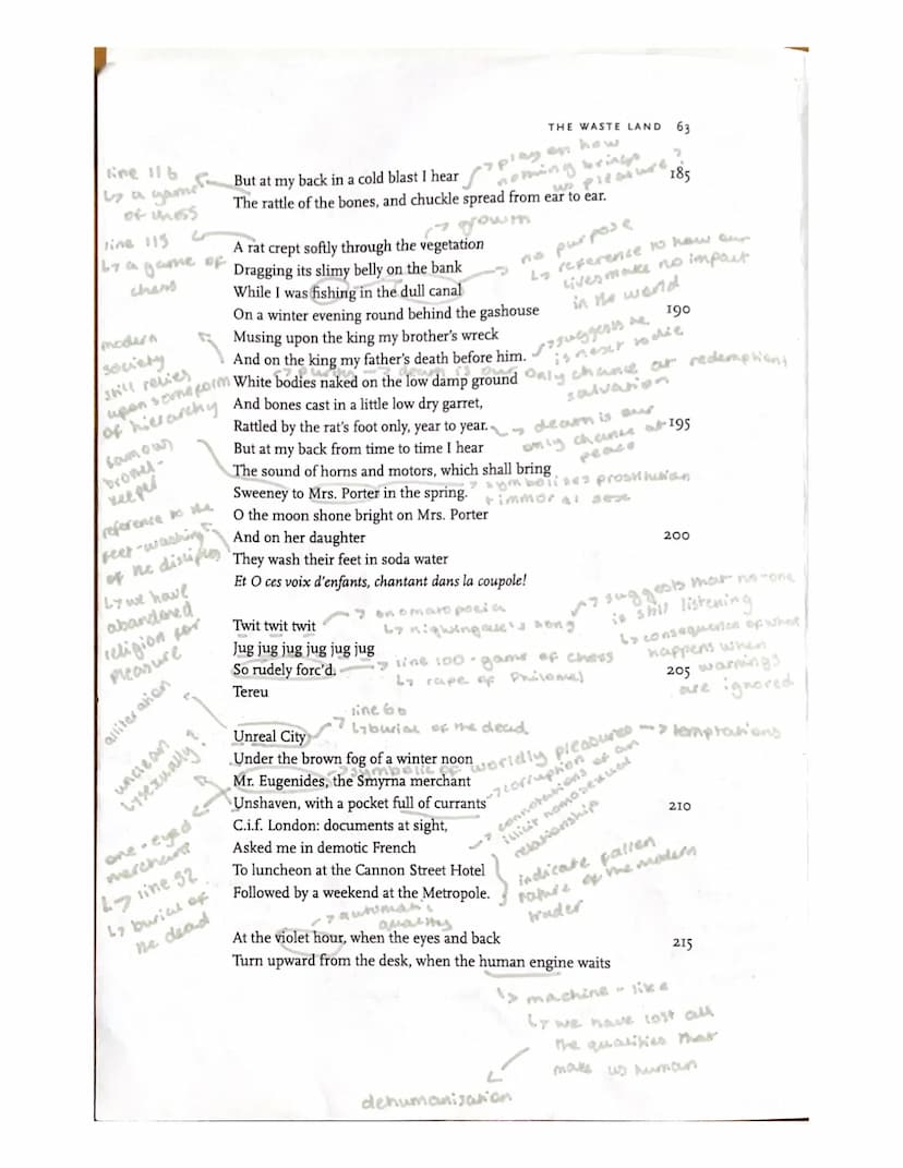 The Waste Land
modern people have
remindlers of mais
spirima decant
re-generation
meng+me, ose
"Nam Sibyllam quidem Cumis ego ipse oculis me