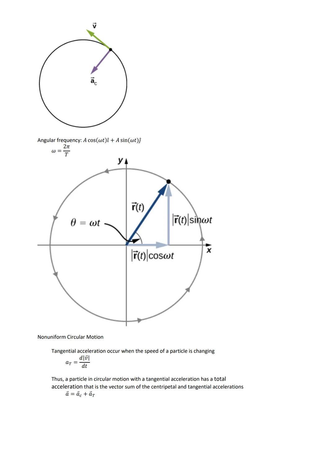# 4.4 Uniform Circular Motion
Monday, April 10, 2023 2:02 PM

in two- and three-dimensional kinematics, even if the speed is a constant, a p