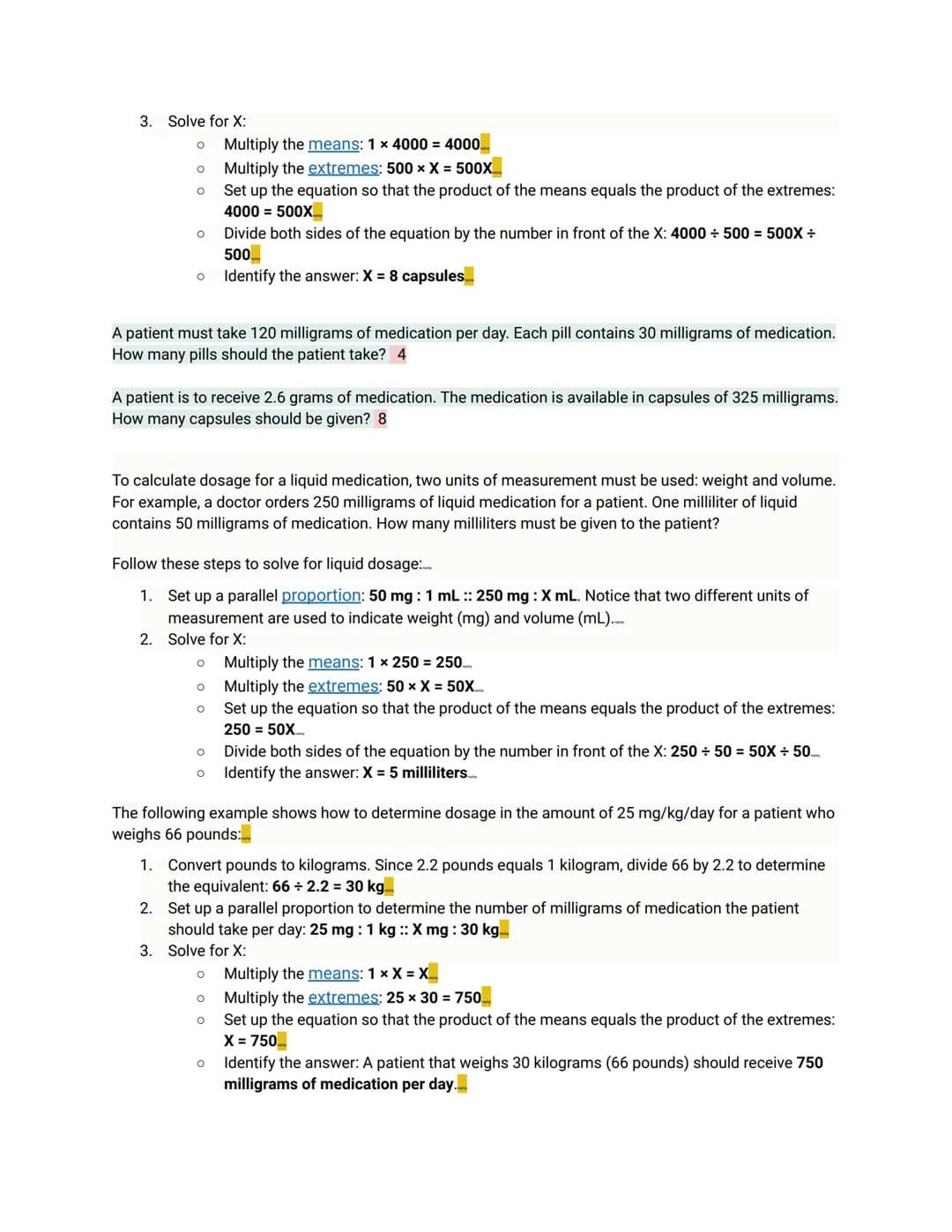 Section 3; Module 1 - Calculating Dosage
What is dosage?
A dosage, or dose, is the amount of medicine that is prescribed for administration.