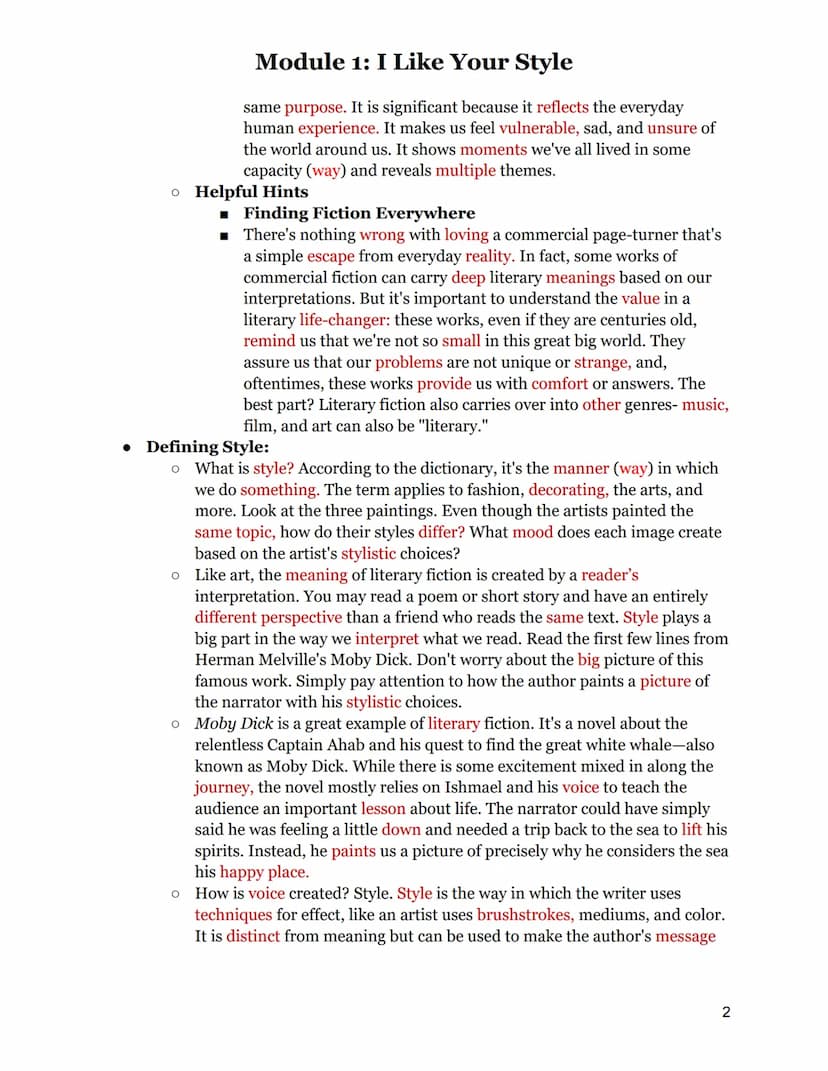 
<h2 id="techniquesforportrayingmessageinliterature">Techniques for Portraying Message in Literature</h2>
<p>In module one, you will learn t