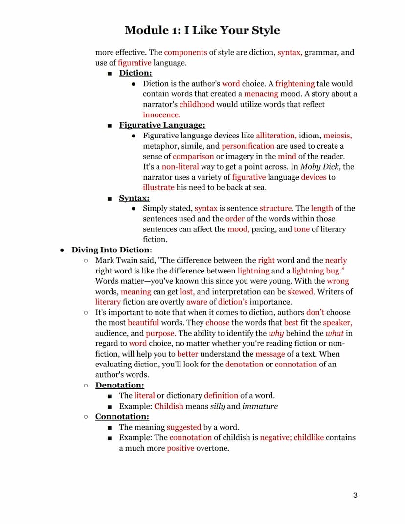 
<h2 id="techniquesforportrayingmessageinliterature">Techniques for Portraying Message in Literature</h2>
<p>In module one, you will learn t