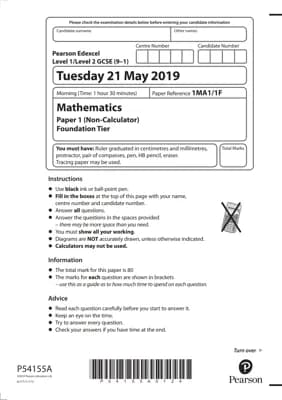Know Maths edecxel foundation paper thumbnail