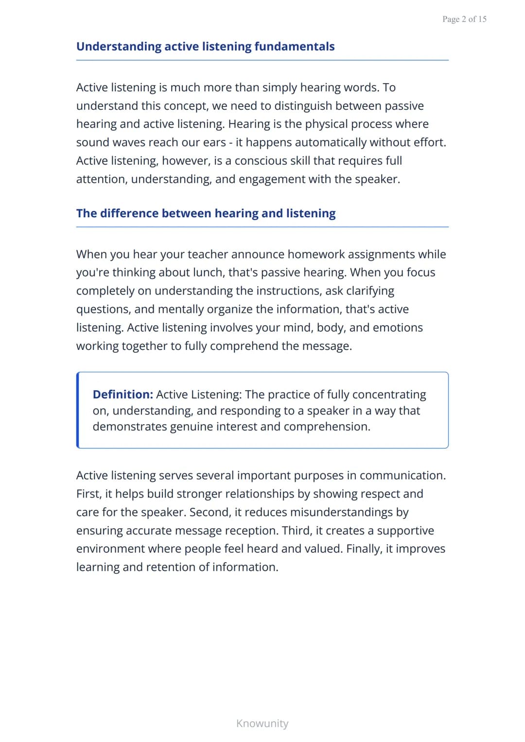 # Active Listening and Responding in Oral Communication

Master active listening skills and effective
response techniques

# What You Will L