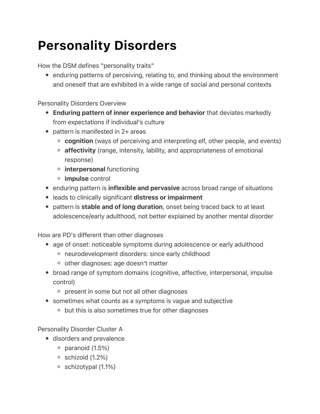 Understanding Personality Disorders: PSYC353 Lecture Notes