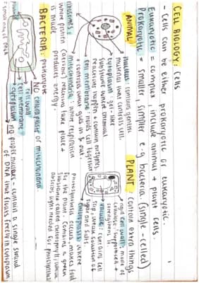 Know CELL BIOLOGY: combined science gcse aqa notes - higher  thumbnail