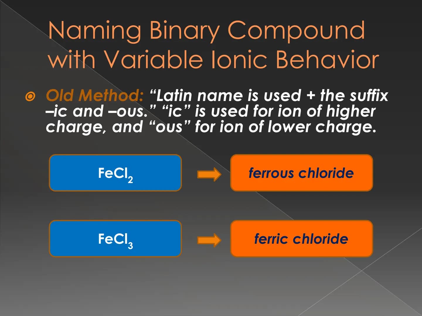 Recognizing and Naming
Binary lonic Compound How do we know that
the compound is an
ionic compound? Recognizing Binary lonic
Compounds
Binar