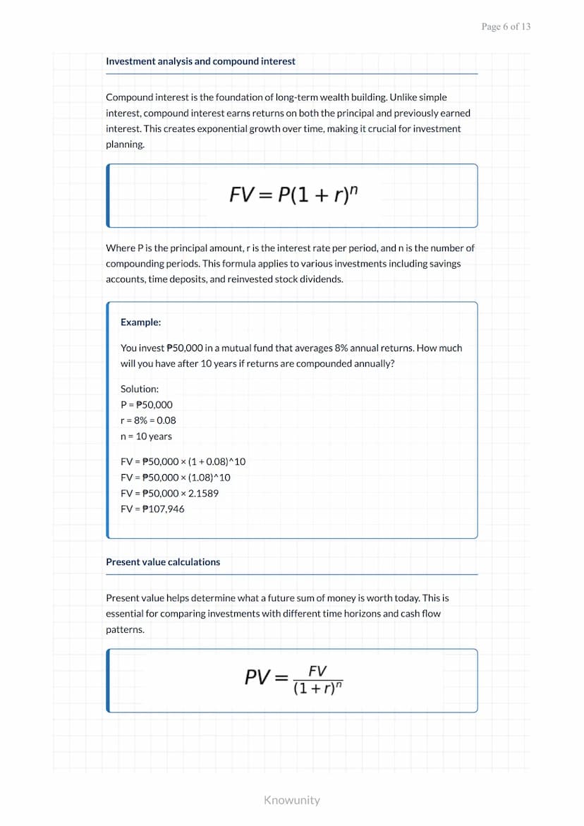 # Business Mathematics: Stocks, Bonds, and Investments

Learn to calculate returns, analyze investments, and understand financial markets

#
