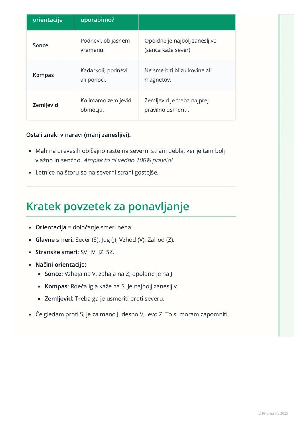 # Orientacija in smeri neba

Kaj je orientacija?

Orientacija pomeni, da znamo določiti, kje se nahajamo v prostoru in v
katero smer moramo 