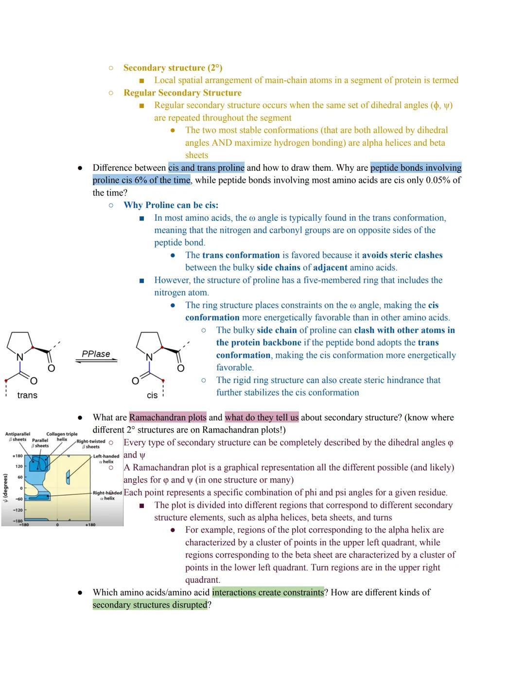 - Non-covalent interactions
Be able to identify hydrogen bonding, dipole-dipole interactions, electrostatic interactions (salt
bridges), and