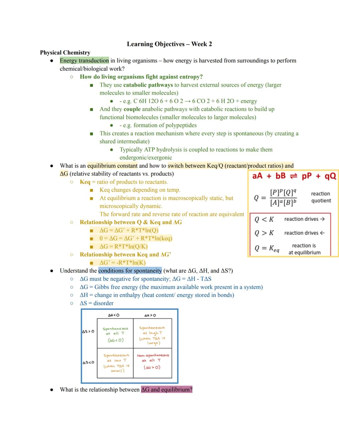 - Non-covalent interactions
Be able to identify hydrogen bonding, dipole-dipole interactions, electrostatic interactions (salt
bridges), and