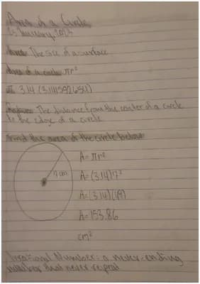 Know 7th Grade Area of a Circle Notes & Examples thumbnail