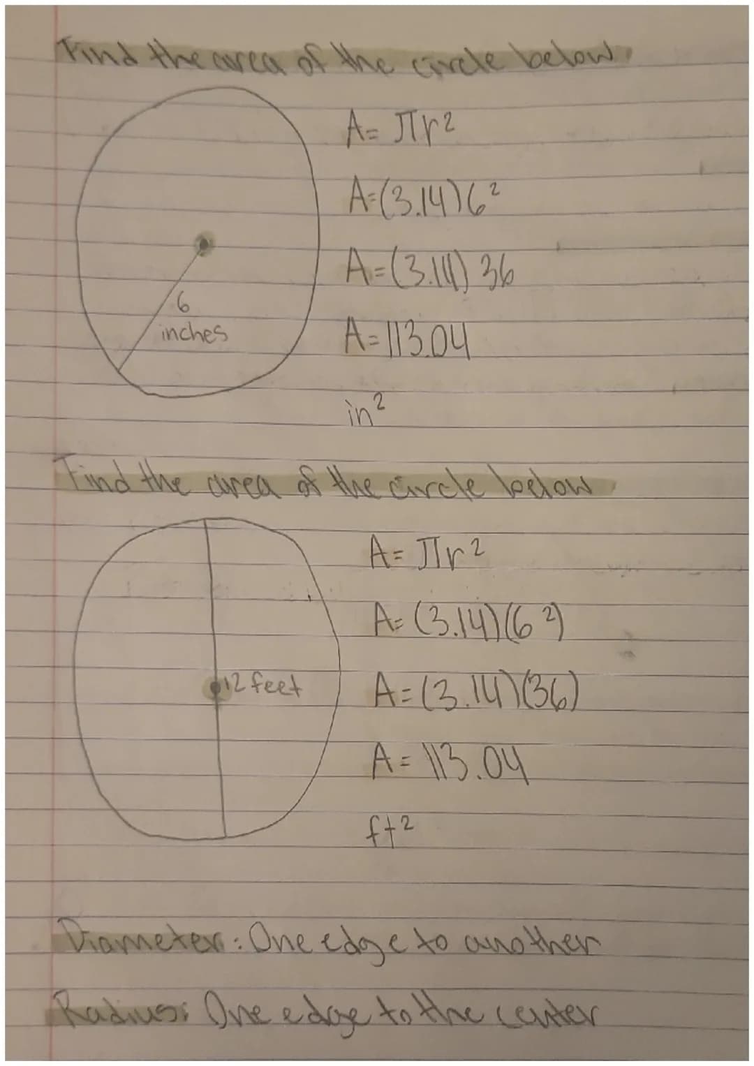 Area of a Circle,
23 Jan Mary, 2013
Area. The size of a surface.
Area of a circle Tr²
J: 3.14 (3.141592 654)
Radius: The distance from the c