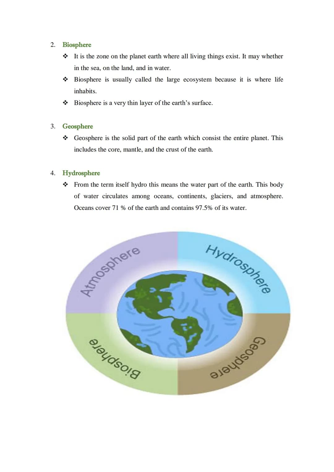 ORIGIN AND STRUCTURE OF THE EARTH -
THE SUBSYSTEM
Earth's surface is covered by the sea, it is said that more than two third of its
surface 