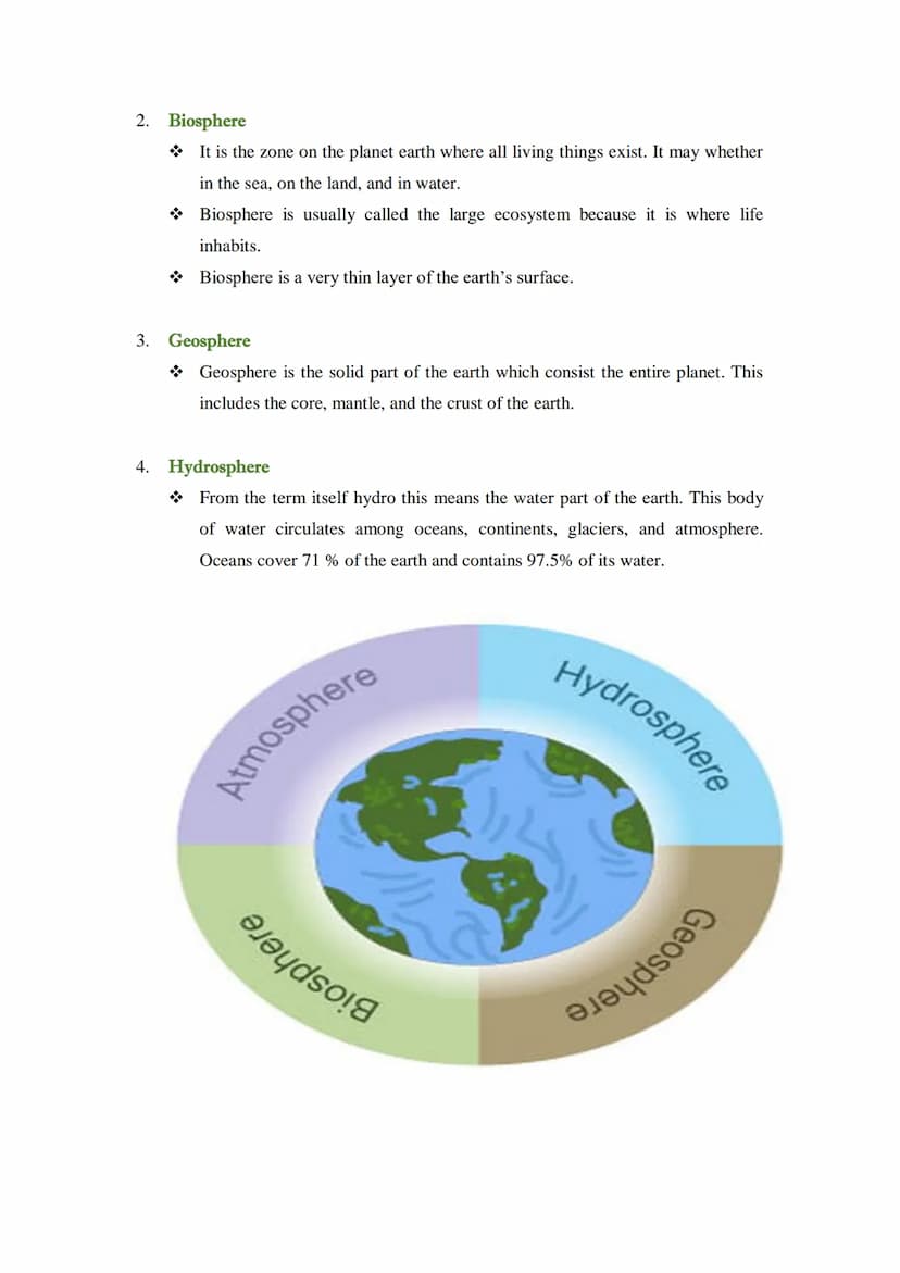 ORIGIN AND STRUCTURE OF THE EARTH -
THE SUBSYSTEM
Earth's surface is covered by the sea, it is said that more than two third of its
surface 