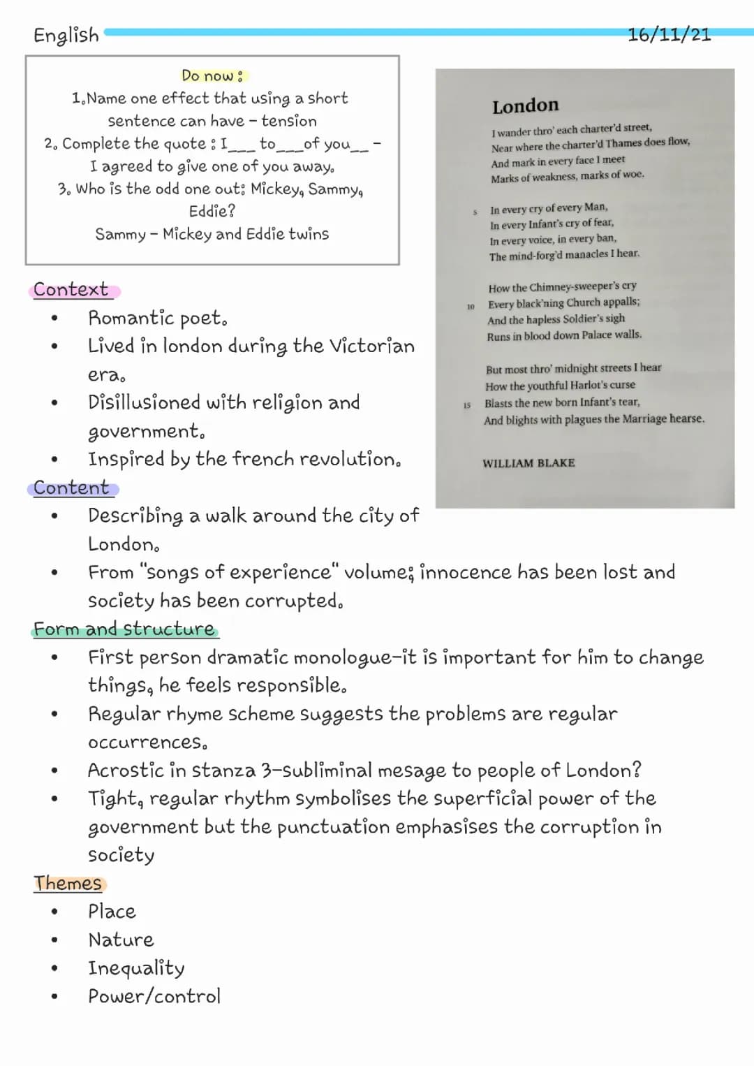 Exploring 'London' by William Blake - Easy Analysis and Themes
