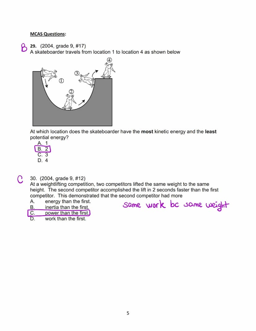 Name:
HIP Work and Energy Study Guide 2023
Define each of the following terms:
1. Potential energy: stored energy due to an object's positio