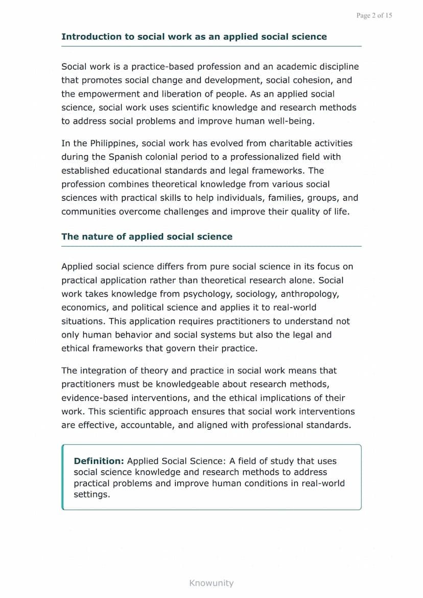 Social Work as Applied Social Science: Legal and Ethical
Issues
Understanding legal frameworks and ethical
principles in social work practic