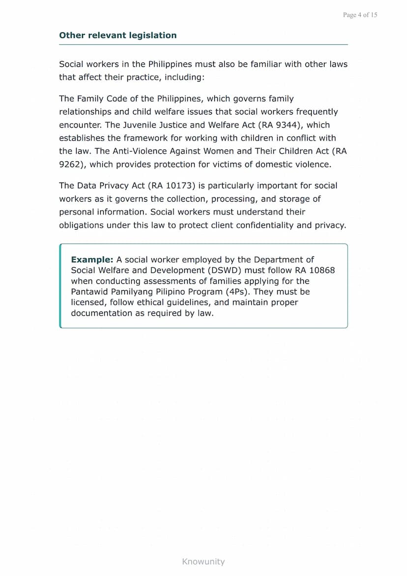 Social Work as Applied Social Science: Legal and Ethical
Issues
Understanding legal frameworks and ethical
principles in social work practic
