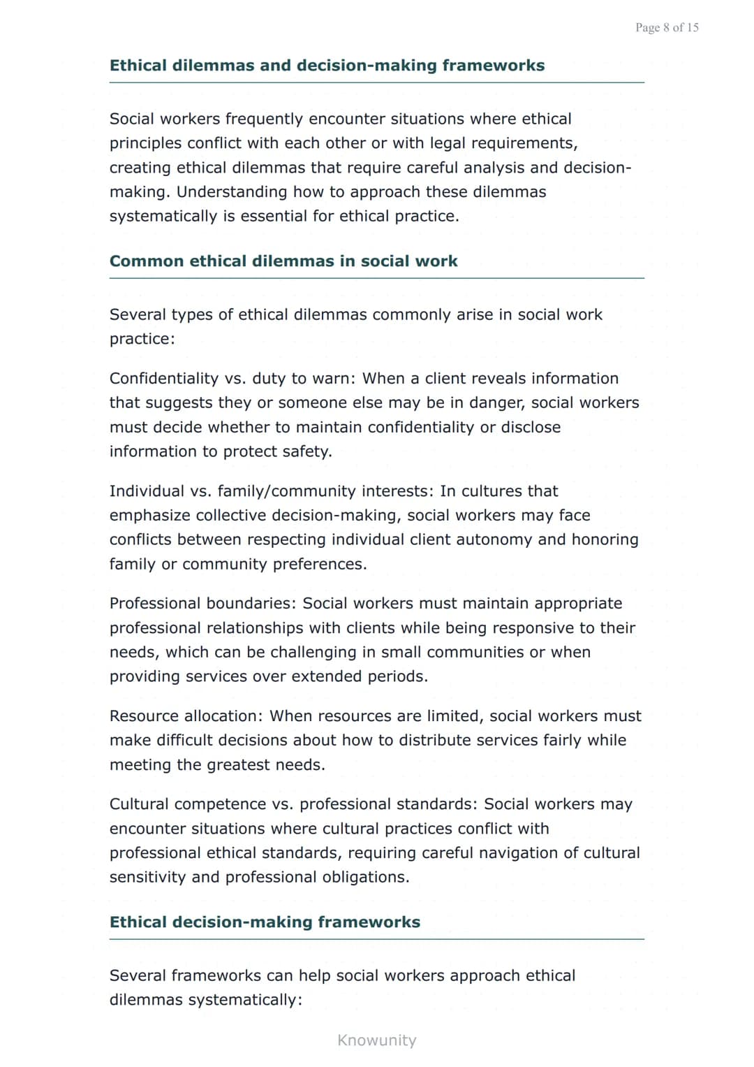 Social Work as Applied Social Science: Legal and Ethical
Issues
Understanding legal frameworks and ethical
principles in social work practic