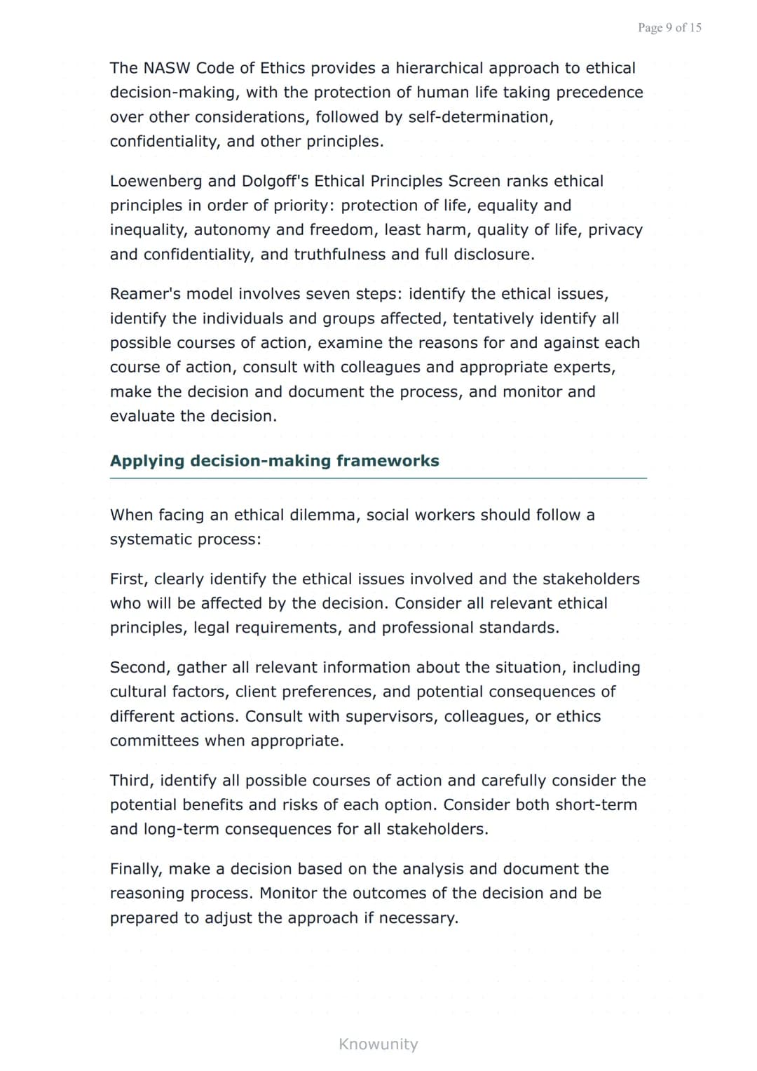 Social Work as Applied Social Science: Legal and Ethical
Issues
Understanding legal frameworks and ethical
principles in social work practic