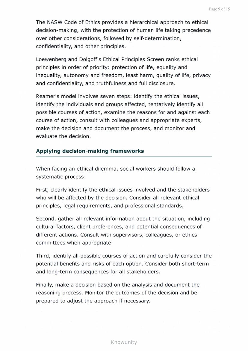 Social Work as Applied Social Science: Legal and Ethical
Issues
Understanding legal frameworks and ethical
principles in social work practic