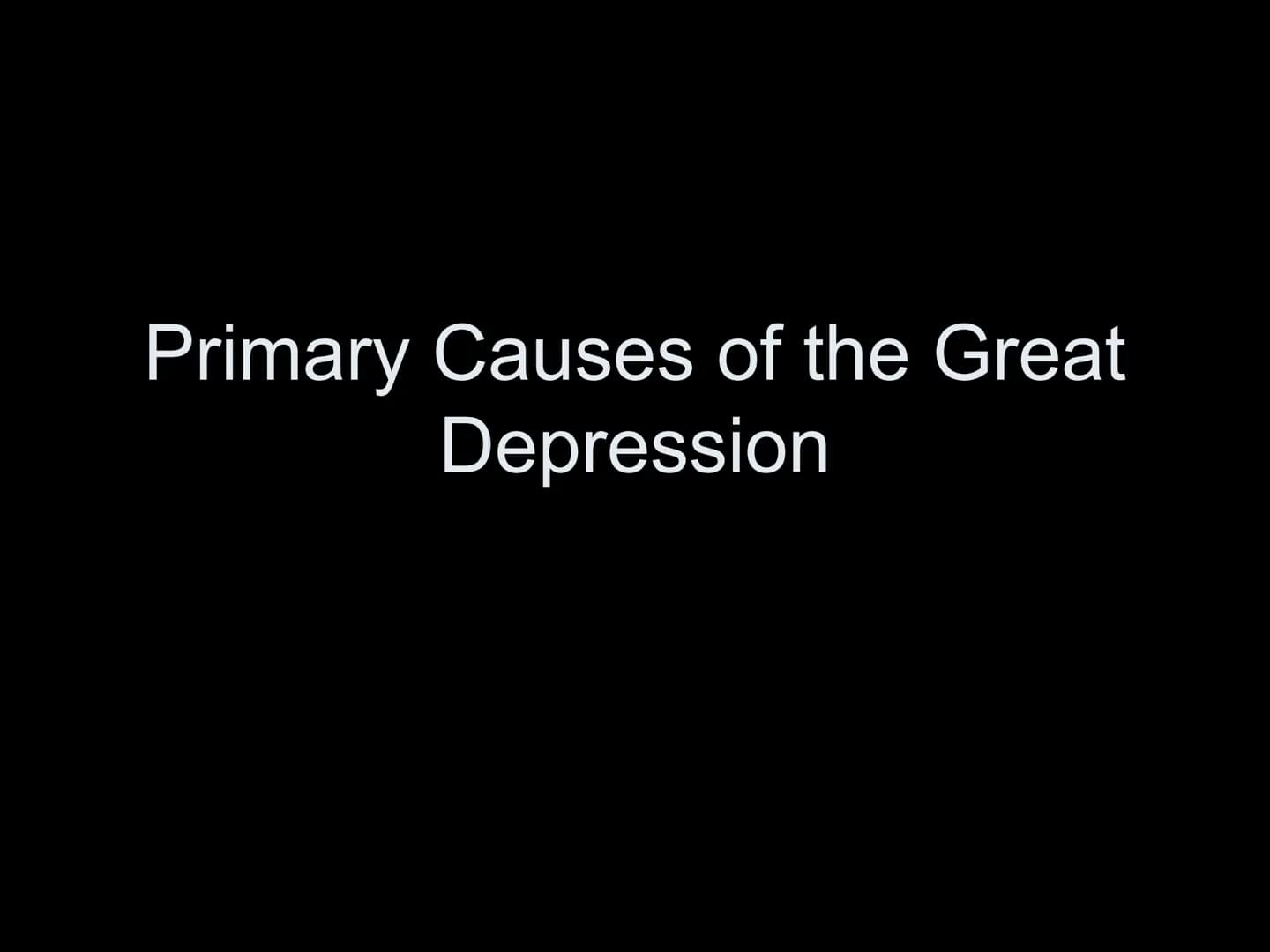 7 Causes of the Great Depression and Its Effects on the USA