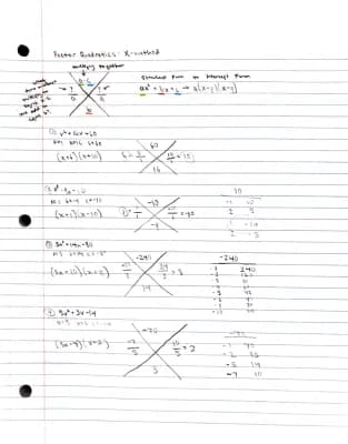 Know Integrated Math 2 | Solving Quadratics by Factoring Notes [10] thumbnail