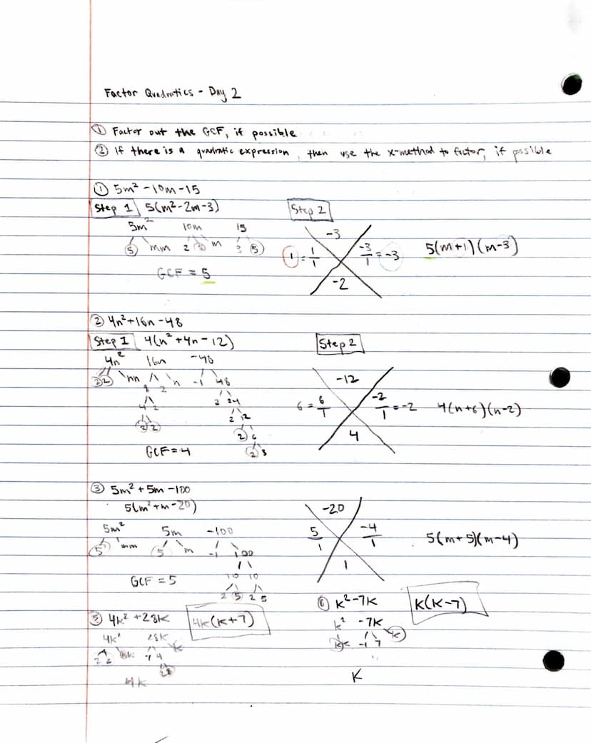 
<h2 id="factorquadraticsxmethod">Factor Quadratics: X-method</h2>
<p>One way to solve quadratic equations is by factoring. There are differ